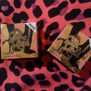 SOLD -2 Benefit Cosmetics Gold Rush Warm Golden-Nectar Blush Mini *BNIB*